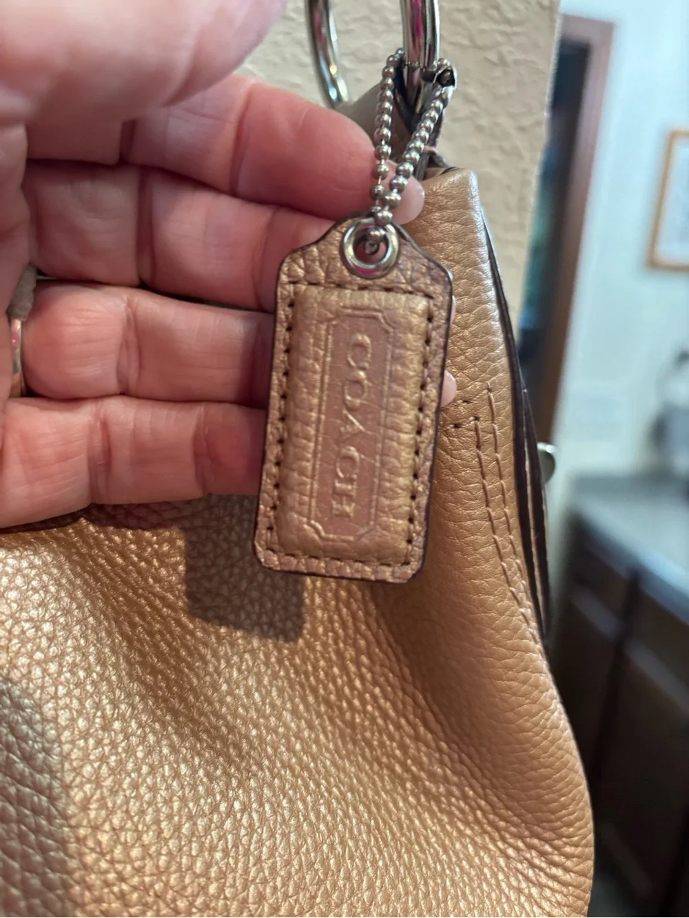 Coach Madison Phoebe Champagne Shoulder Bag